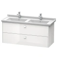 Тумба под раковину Duravit Brioso 1220 мм с двумя выдвижными ящиками, белая глянцевая (033213) (BR414402222) - миниатюра фото 1