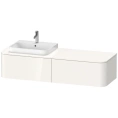 Тумба подвесная Duravit Happy D.2 Plus с 2 ящиками, белая глянцевая, 354x1600x550 мм (HP4934L2222) - миниатюра фото 1