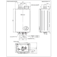 Газовый проточный водонагреватель Rinnai RW-24BF 50-5 кВт 24 л/мин - миниатюра фото 3
