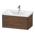 Подвесная тумба Duravit XViu Walnut Dark/черный матовый, 1 ящик (XV40160B221) - миниатюра фото 1