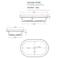 Раковина Fuori Scala 58x36 см без отверстия и перелива цвет Blu Denim (TFL033 37 00) - миниатюра фото 2