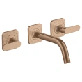 Смеситель для раковины AXOR CITTERIO M двухвентильный встраиваемый, шлифованное красное золото (34313310) - миниатюра фото 1