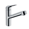Кухонный смеситель Hansgrohe Focus M42 с выдвижным душем, хром (71829000) - миниатюра фото 1