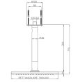 Верхний душ BOSSINI DREAM-RECTANGULAR 400x300 мм, хром (H35370.030) - миниатюра фото 2