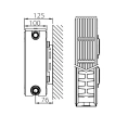 Радиатор стальной панельный Stelrad Compact 22 04 18 с боковым подключением - миниатюра фото 6