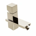 Смеситель для биде Bossini Cube с заглушкой 1 1/4, шлифованный никель (Z004401.094) - миниатюра фото 1