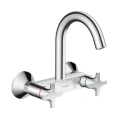 Смеситель для кухни настенный Hansgrohe Logis Classic с поворотным изливом (71286000) - миниатюра фото 1