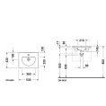Раковина Duravit Darling New 530x430 мм с переливом для встраивания в мебель, белая (499530000) - миниатюра фото 2