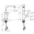 Смеситель для раковины Hansgrohe Metris с инновационным клапаном Push-Open (31187000) - миниатюра фото 2