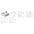 Раковина Duravit Vero 500x470 мм, белая, без перелива, с креплением (454500073) - миниатюра фото 2