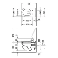 Унитаз подвесной Duravit Starck 3 Compact белый 370x620 мм (2226090000) - миниатюра фото 2