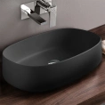 Раковина ArtCeram Cognac 55x35 см без отверстий, черный матовый (COL003 17 00) - миниатюра фото 1
