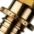 Переходник для труб из сшитого полиэтилена STOUT с наружной резьбой НР 16 x R 3/4 аксиальный - миниатюра фото 14