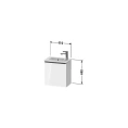 Подвесная тумбочка Duravit D-Neo, 440x410x274 мм, 1 дверца, белый высокоглянцевый (DE4259R2222) - миниатюра фото 2