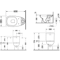 Унитаз-компакт Duravit D-code 37-8801000 с крышкой и бачком - миниатюра фото 2