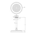 Верхний душ GESSI VENTI20 200 мм с потолочным держателем 288 мм (Brass PVD) (65152#710) - миниатюра фото 2
