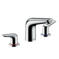 Смеситель для раковины Hansgrohe Novus на 3 отверстия с донным клапаном, хром (71140000) - миниатюра фото 1