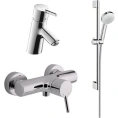 Комплект для ванной Hansgrohe Talis S: смеситель для раковины, смеситель для душа и душевая стойка - миниатюра фото 1