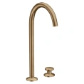 Смеситель для раковины AX One Sel 260 с двумя отверстиями в цвете шлифованная бронза (48060140) - миниатюра фото 1