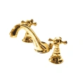 Золотой ретро-смеситель Kerasan для раковины на 3 отверстия (739191 oro) - миниатюра фото 1