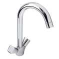 Смеситель для кухни Hansgrohe Logis с поворотным изливом и двумя ручками, хром (71280000) - миниатюра фото 1