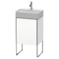 Тумба с раковиной Duravit XSquare 434х340 мм белая матовая с регулируемыми ножками и полкой (XS4441R1818) - миниатюра фото 1