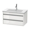Тумба под раковину Duravit Ketho для ME by Starck с 2 ящиками, 480x800x475 мм, белый глянец (KT642902222) - миниатюра фото 1