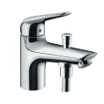 Смеситель Hansgrohe Novus для борта ванны с вакуумным переключателем и изливом 140 мм (71321000) - миниатюра фото 1