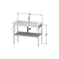 Консоль напольная Duravit White Tulip Graphite HighGloss с полкой и полотенцедержателями (WT4547BH1H1) - миниатюра фото 2