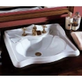 Раковина AZZURRA JUBILAEUM с задней спинкой 60x51 см, белая, с отверстием под смеситель - миниатюра фото 7