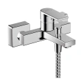 Смеситель для ванны Hansgrohe Vernis Shape настенный с душем и системой экономии воды (71453000) - миниатюра фото 1