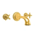 Смеситель настенный Nicolazzi Impero на 3 отверстия в золотом цвете (1277GO36) - миниатюра фото 1