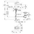 Смеситель для умывальника Grohe Eurocube 23445000 однорычажный, хром - миниатюра фото 6