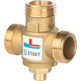 Термостатический клапан Stout для твердотопливного котла 60 C, 1 1/2 НР, 1 M - миниатюра фото 1