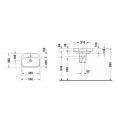 Раковина DURAVIT Happy D2 50x36 см белая с отверстием под смеситель и системой слив-перелив (709500000) - миниатюра фото 2
