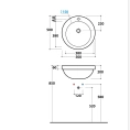 Раковина GLOBO Lavabi darr встроенная BAND 50x50x20см с 1 отв-ем под смесительитель без перелива цвет белый - миниатюра фото 2