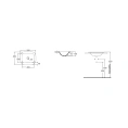 Встраиваемая раковина AZZURRA GLAZE 50x40 см, белая - миниатюра фото 3