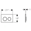 Кнопка смыва Geberit Omega 20 115.085.KH.1 (хром/матовый хром) - миниатюра фото 2