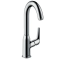 Смеситель для раковины Hansgrohe Novus 240 мм с поворотным изливом и донным клапаном (71126000) - миниатюра фото 1