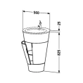 Тумба напольная Duravit Starck 1 600 мм с раковиной, 2 дверцами и полкой, цвет Night Blue Satin Matt (S1952009898) - миниатюра фото 2