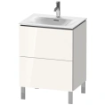 Тумба напольная под раковину Duravit L-Cube 234463, White High Gloss, 2 ящика, 704x620x481 мм (LC659502222) - миниатюра фото 1