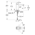 Смеситель для раковины Grohe Eurocube 23446000 с термостатом - миниатюра фото 4