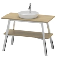 Консоль напольная Duravit Cape Cod 825x1120x570 мм, дерево граб, с полкой (CC953208181) - миниатюра фото 1