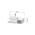 Тумбочка подвесная Duravit D-Neo компактная белая глянцевая 260x1000x550 мм (DE492902222) - миниатюра фото 2