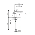 Смеситель для раковины Fantini MYO настенный, без донного клапана, хром (61 02 V604WF) - миниатюра фото 2