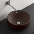 Kerasan Cento: круглая накладная раковина 45 см без отверстия под смеситель, цвет Borgogna matt (355775 Borgogna matt *0) - миниатюра фото 1