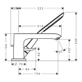 Смеситель для ванны Hansgrohe Metris с ручным душем, хром (31190000) - миниатюра фото 2