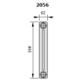 Трубчатый стальной радиатор Zehnder Charleston Completto Z-2056/10 секций с нижним подключением V001 - миниатюра фото 3