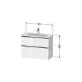 Подвесная тумбочка Duravit D-Neo Compact 810x372x625 мм, 1 ящик, Black Oak (DE436901616) - миниатюра фото 2