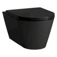 Унитаз подвесной LAUFEN KARTELL безободковый, 545х370х430 мм, покрытие LCC, черный матовый (8.2033.7.716.000.1) - миниатюра фото 1